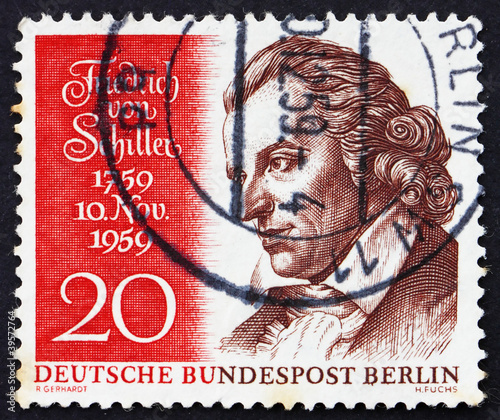 Postage stamp Germany 1959 Friedrich von Schiller