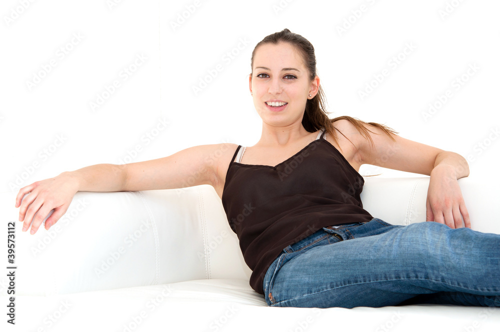 woman on the couch