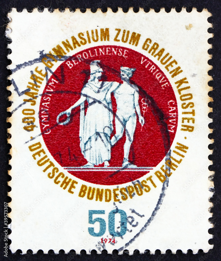 Postage stamp Germany 1974 School Seal Showing Athena and Hermes