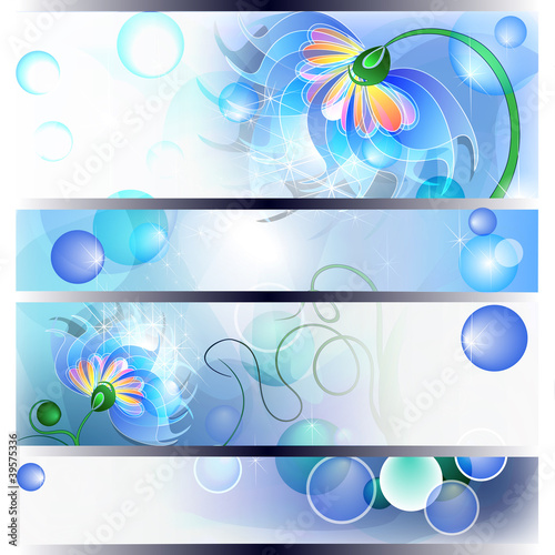 Banner with fairy mum and baby flowers