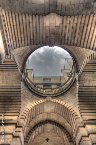 The Marriott Hotel entranceway in London