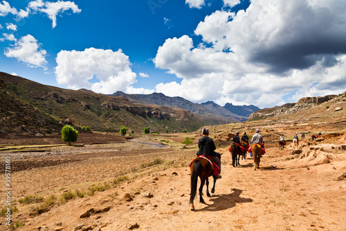 Pony trail adventure in the mountains © pwollinga