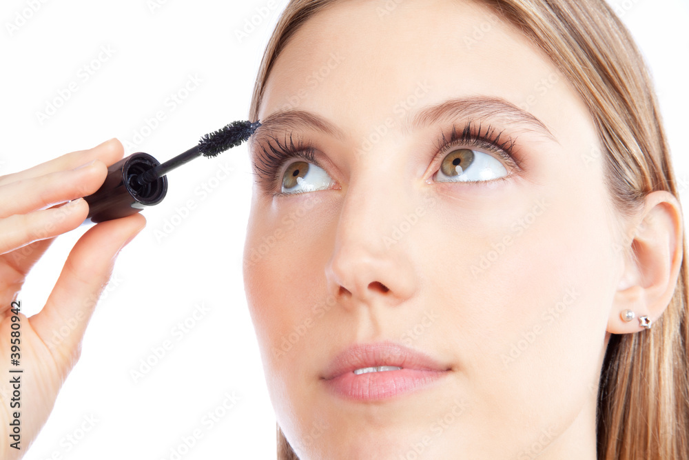 Woman Applying Mascara Woman Applying Mascara