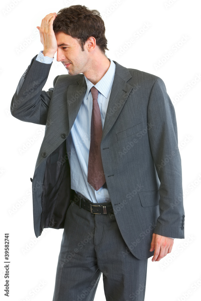 Forgot something businessman|