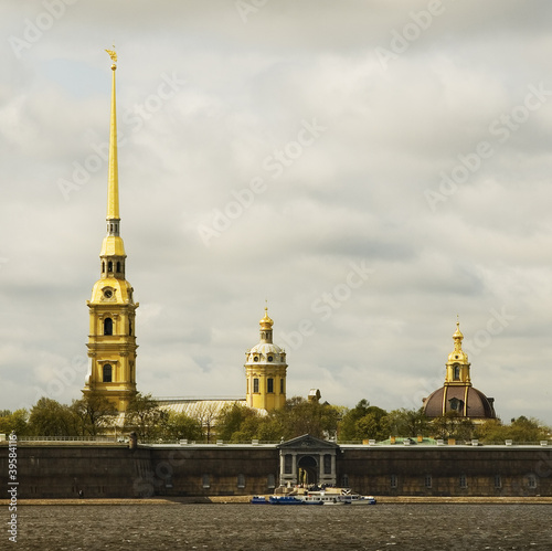 Peter and Paul cathedral and neva river photo