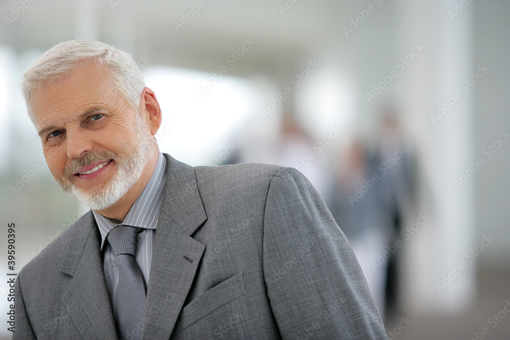 Senior businessman smiling Senior businessman smiling