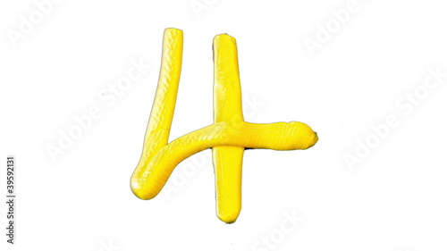 Create own title in stop-motion style. Digits and Signs.