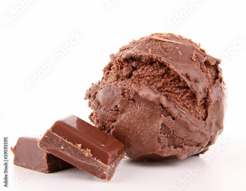 isolated scoop of ice cream