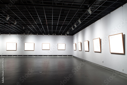 frames on white wall photo