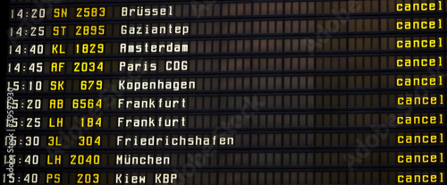 Gestrichen ,Cancel
