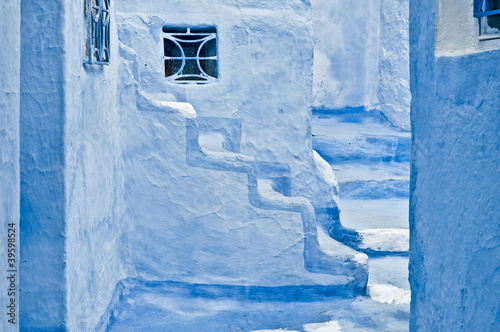 City streets of Chefchaouen, Morocco photo