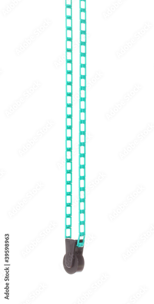 Lifting chain for studio background isolated on white Lifting chain for studio background isolated on white