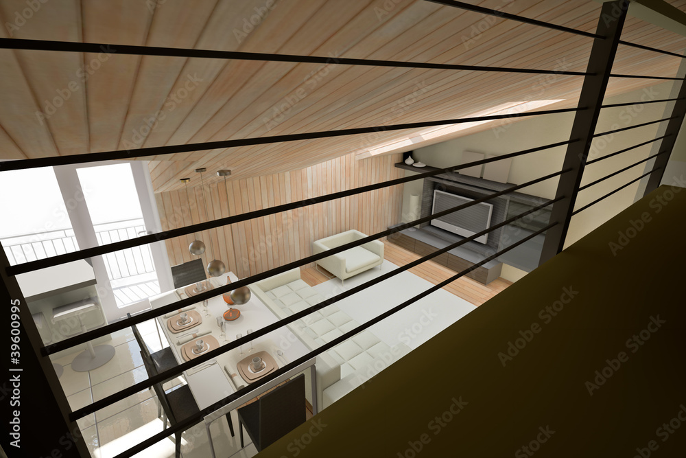 Fototapeta premium loft interior