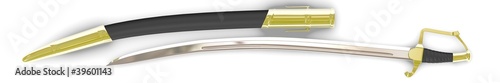 3d render of sabre sword