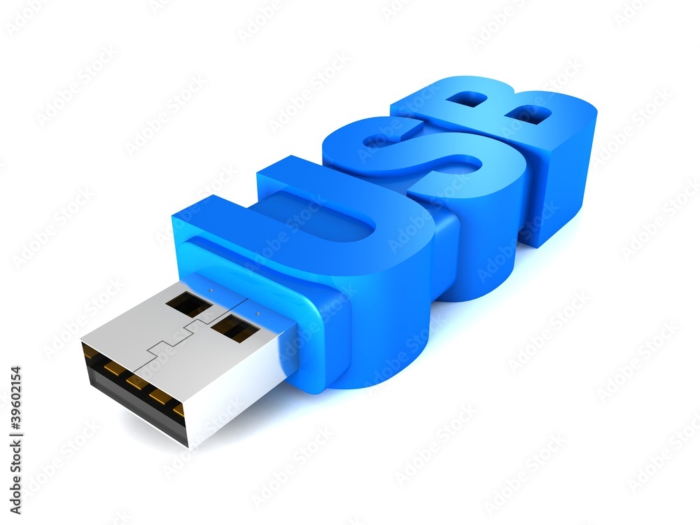 blue usb flash memory drive with text letters blue usb flash memory drive with text letters