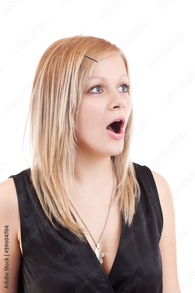 Surprised young woman