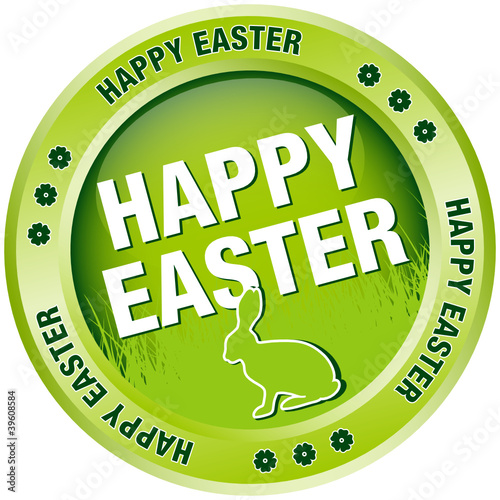 Button Happy Easter Bunny