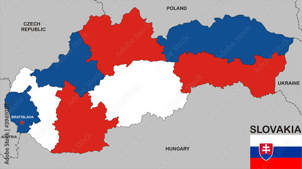 Fototapeta premium slovakia map