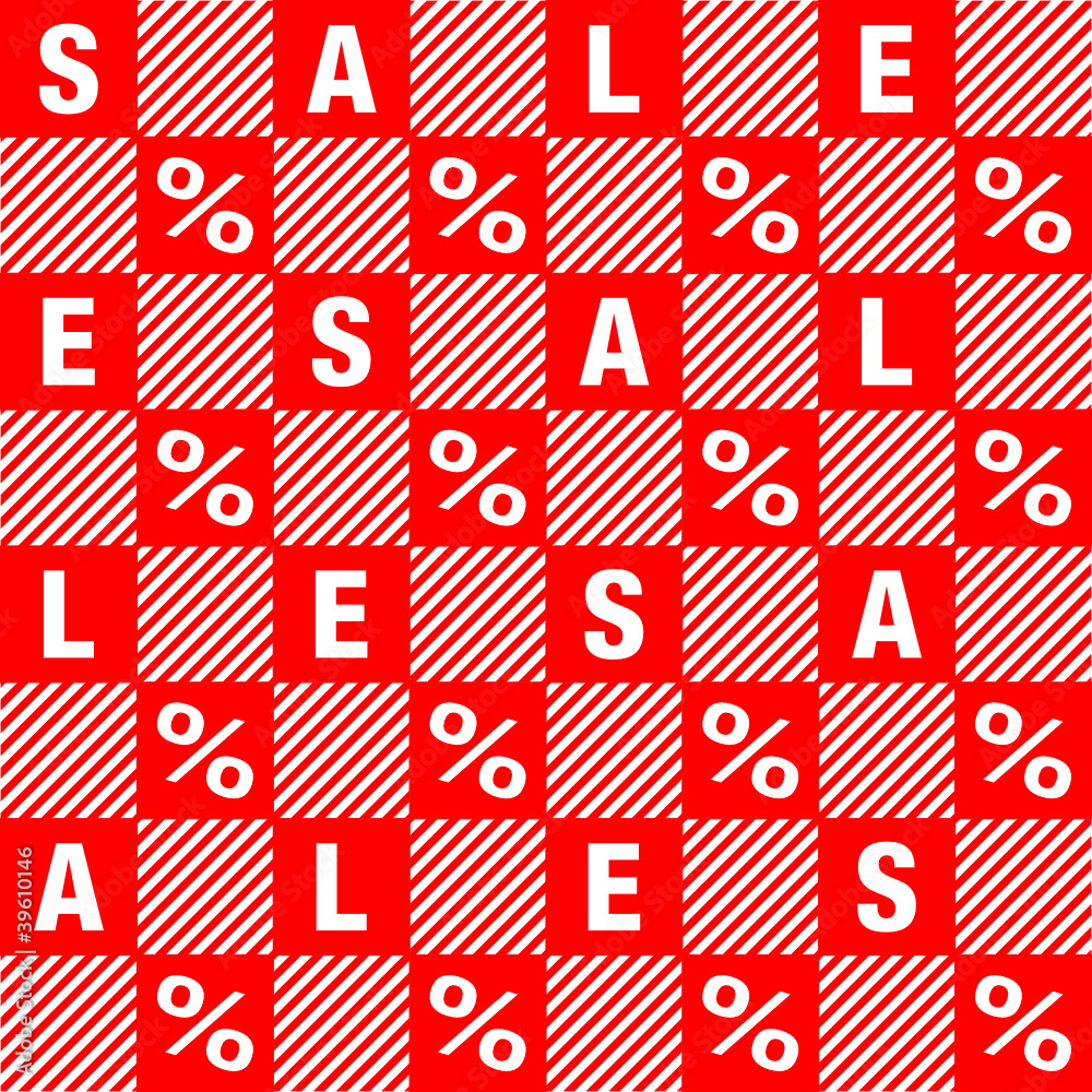 Check Pattern Sale & Percent Sign