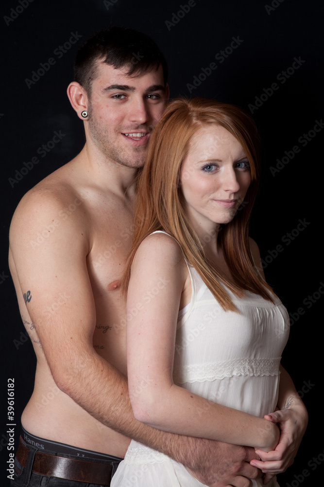 Couple in romantic mood together Couple in romantic mood together