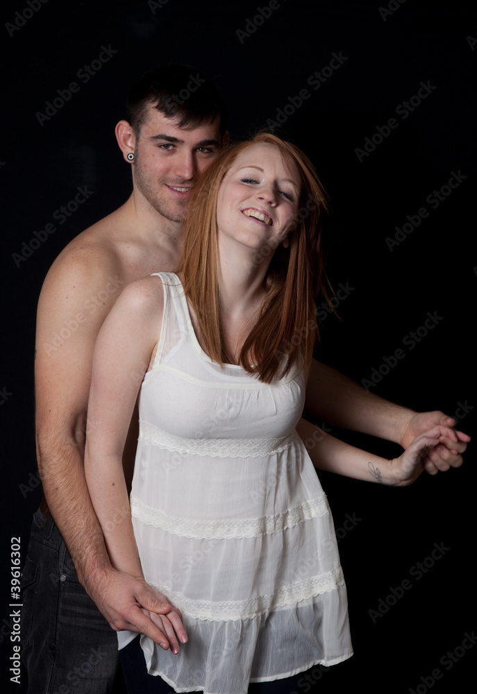 Couple in romantic mood together Couple in romantic mood together