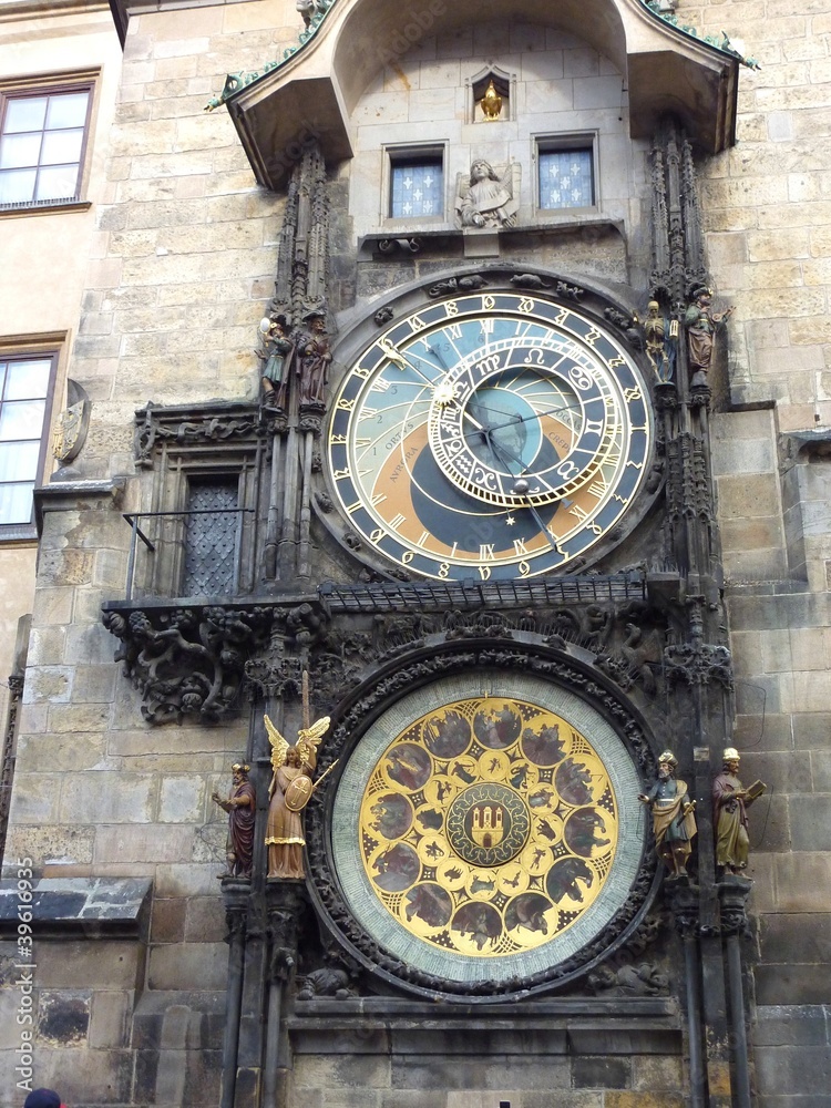Obraz premium The monumental clock of the town hall in Prague
