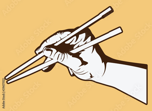 Hand Holding Chopsticks