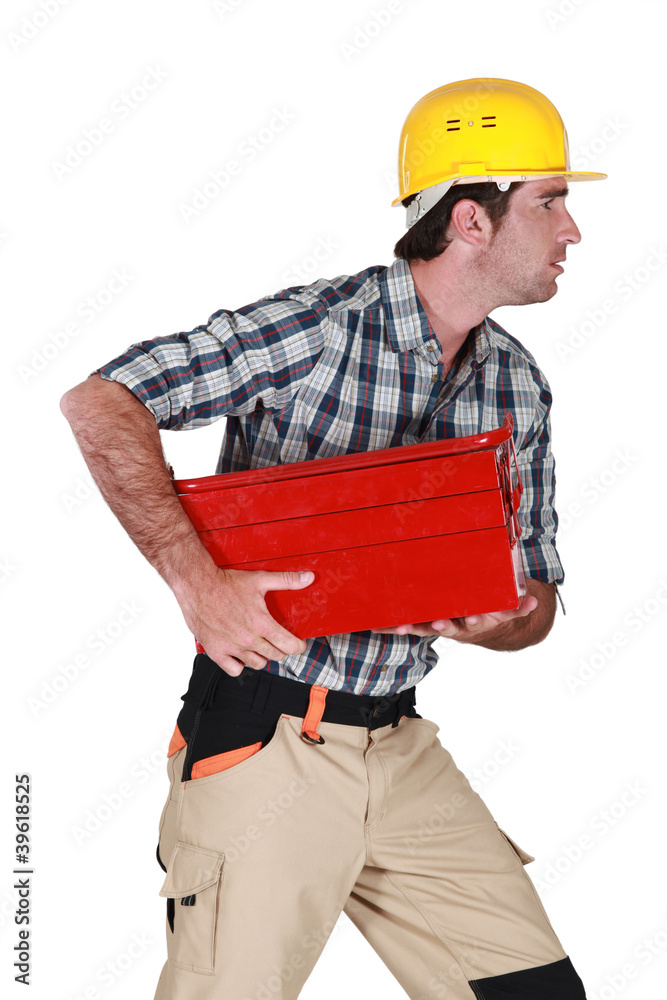 craftsman running and holding a toolbox craftsman running and holding a toolbox