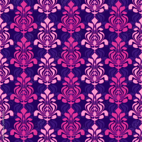 Classic damask pattern seamless wallpaper retro style