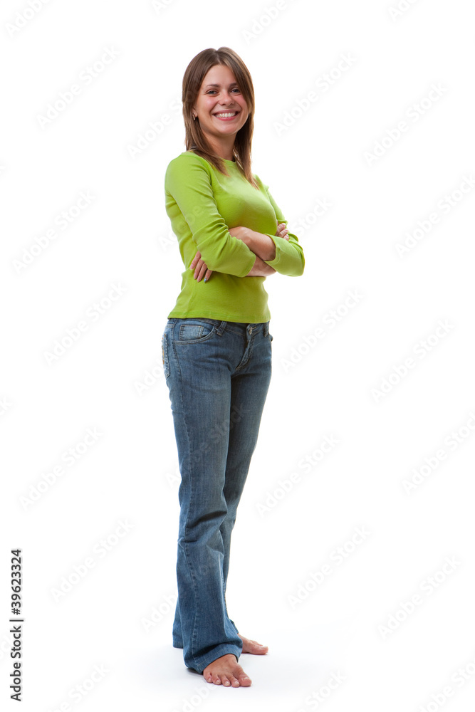 Full length portrait of woman. Full length portrait of woman.