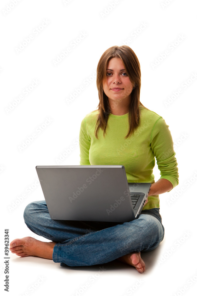 Naklejka premium young woman