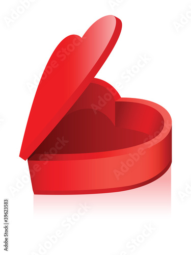 Heart shaped gift box photo