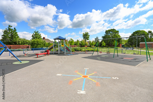 Children playground in summer