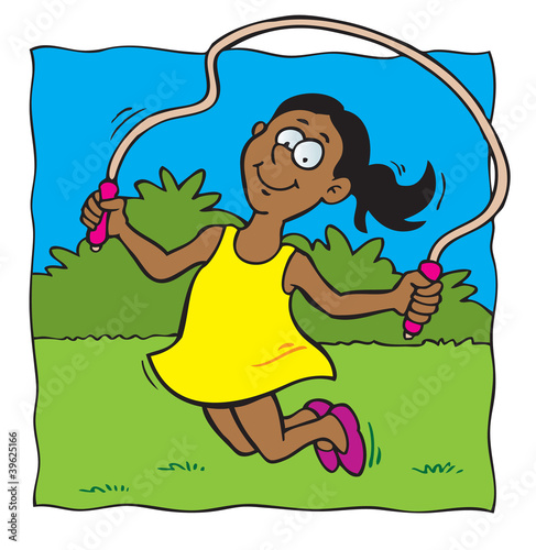 girl skipping