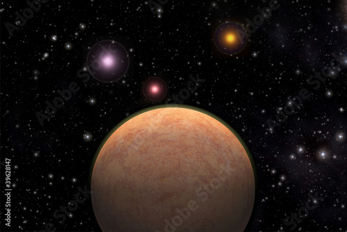 Fototapeta Naklejka Na Ścianę i Meble -  alien planet exoplanet