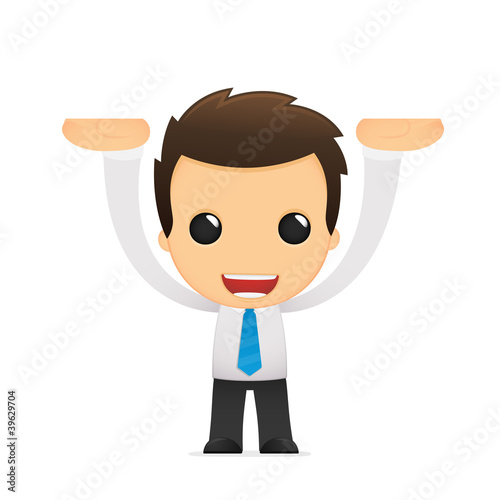 funny cartoon office worker