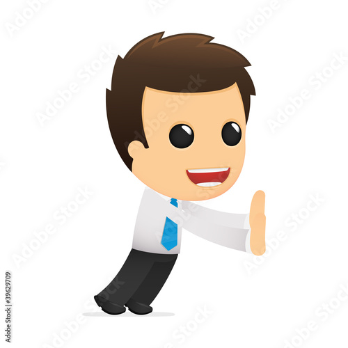 funny cartoon office worker