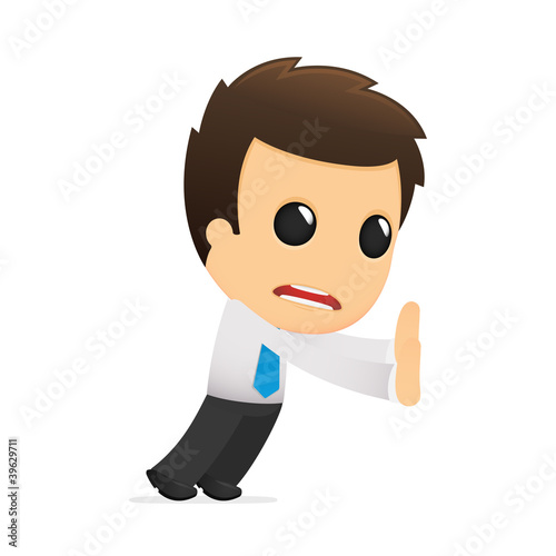 funny cartoon office worker