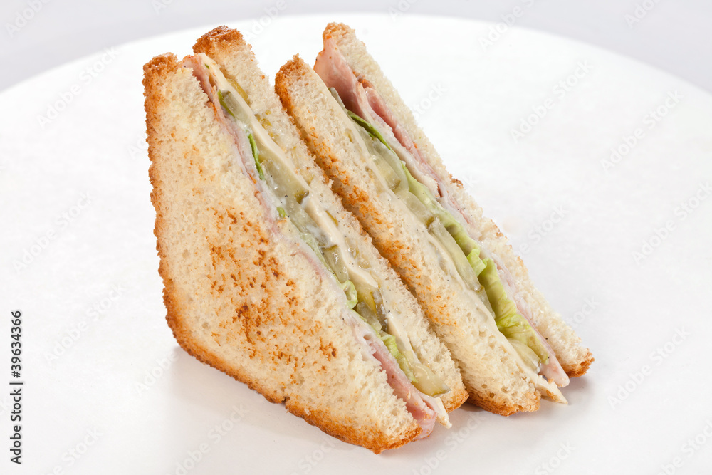 sandwich with ham and vegetables sandwich with ham and vegetables