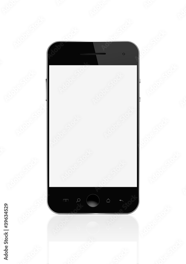 Blank smart phone with clipping path for the screen Blank smart phone with clipping path for the screen