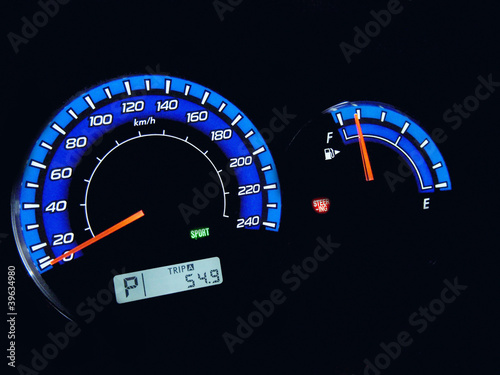 closeup car dashboard