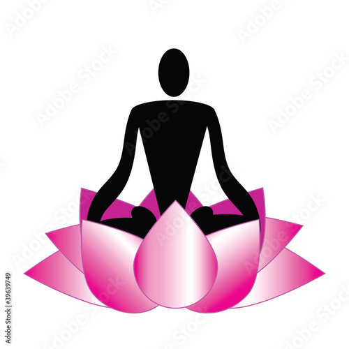 Logo, meditation, yoga, spa