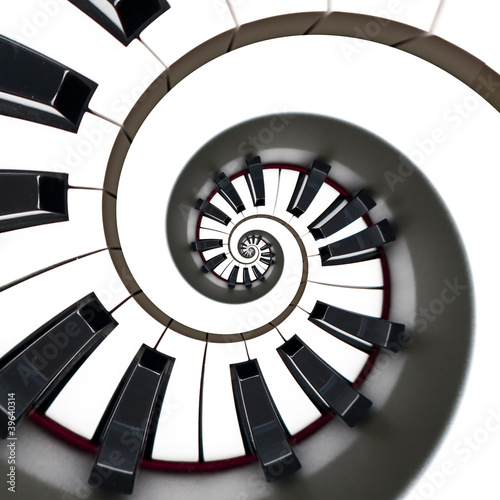 Obraz na plátně Clavier de piano, spirale