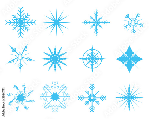 Blue snowflakes