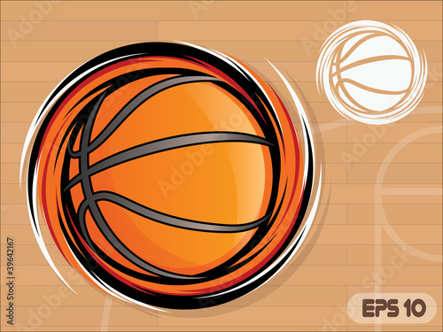 Spinning Basketball Icon/Basketball Team Mascot