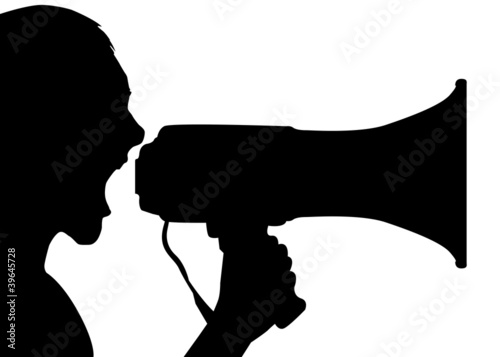 Silhouette_mégaphone