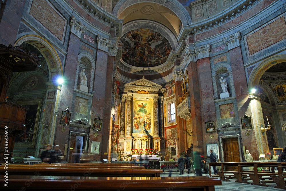 Rome Saint Giacomo in Augusta basilica interior