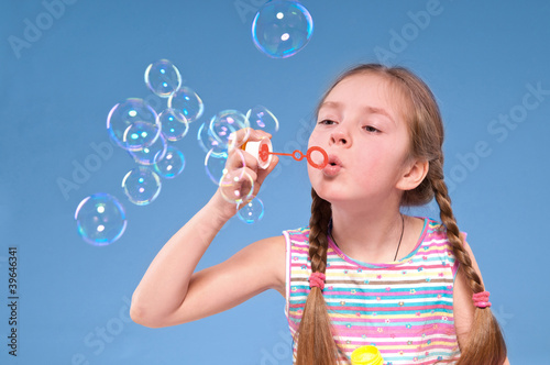 girl and  bubbles
