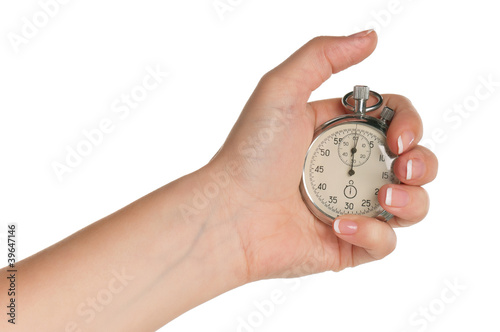 Hand with stopwatch
