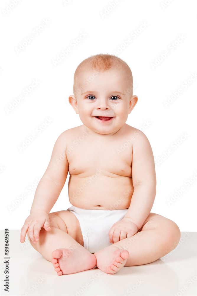 hilarious baby is sitting